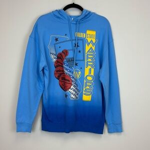 NBA Golden State Warriors Blue Hoodie Sweatshirt Mens Large